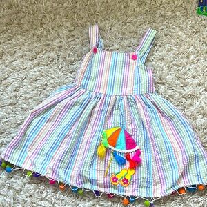 Girls 2T sundress. Multicolor sear sucker.